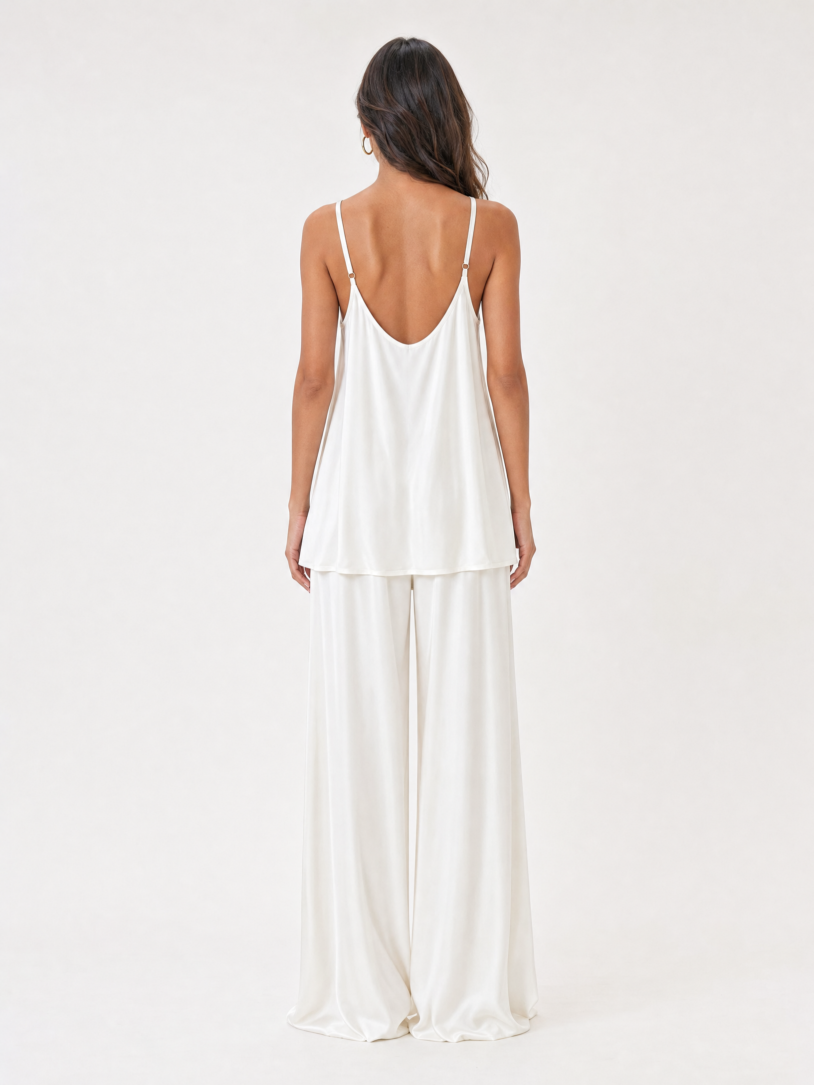 Elegant V-Neck Satin Cami Top