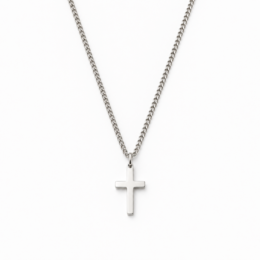 SILVER CROSS CHAIN