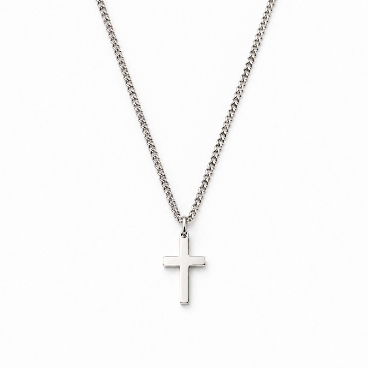 SILVER CROSS CHAIN