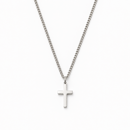 SILVER CROSS CHAIN
