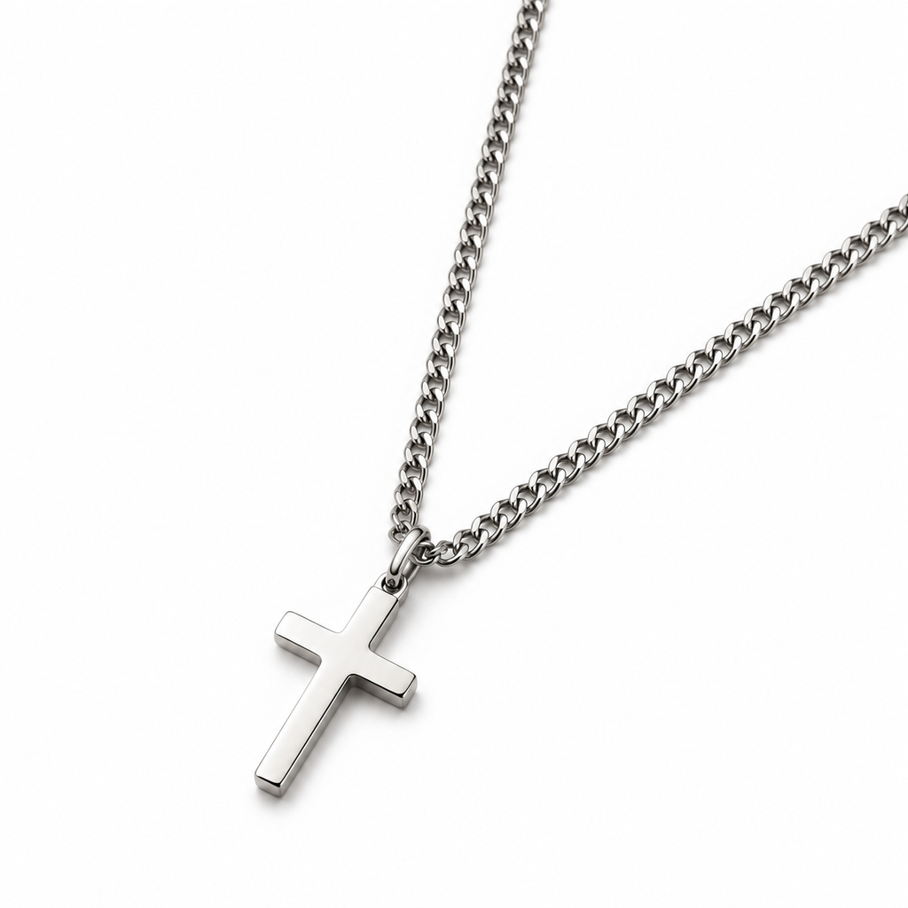 SILVER CROSS CHAIN