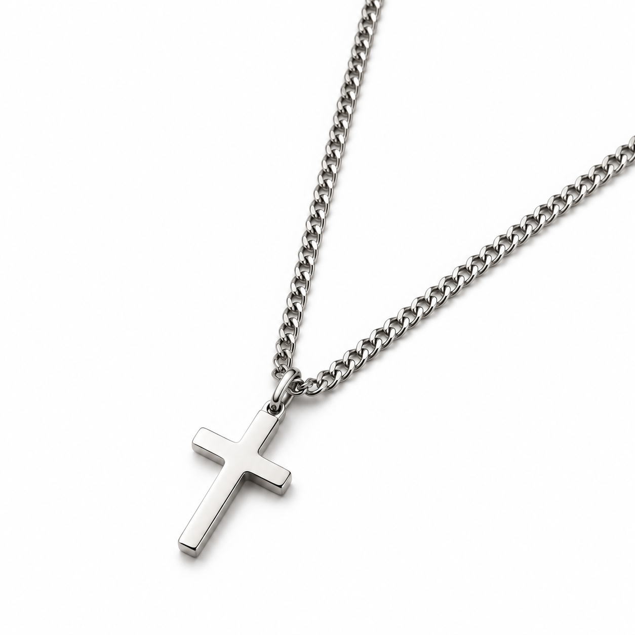 SILVER CROSS CHAIN
