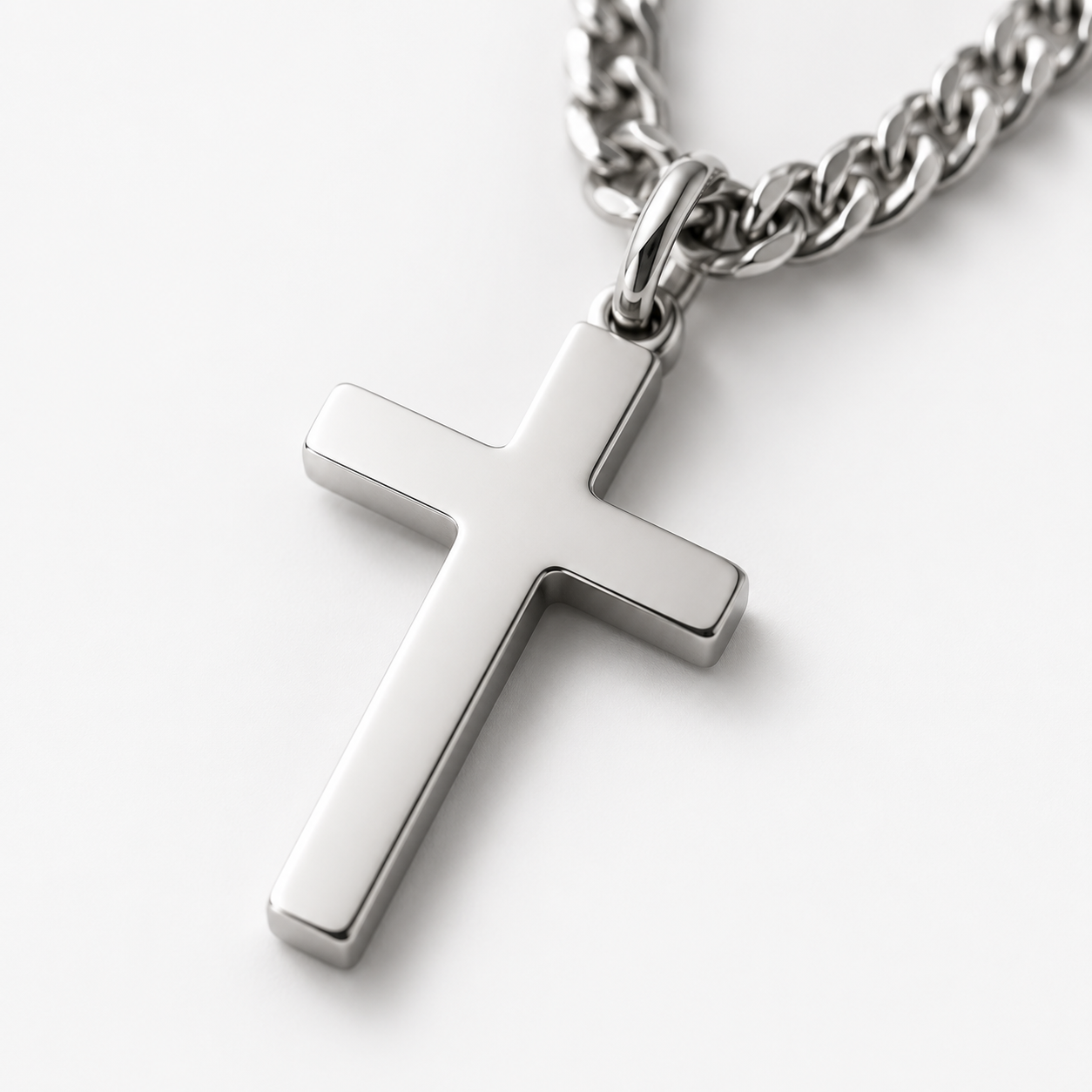 SILVER CROSS CHAIN
